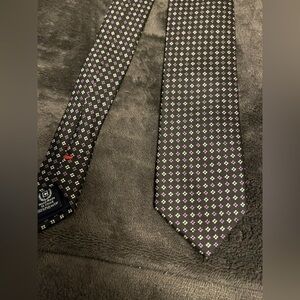 Chaps Black and Purple Tie with Sophisticated Pattern